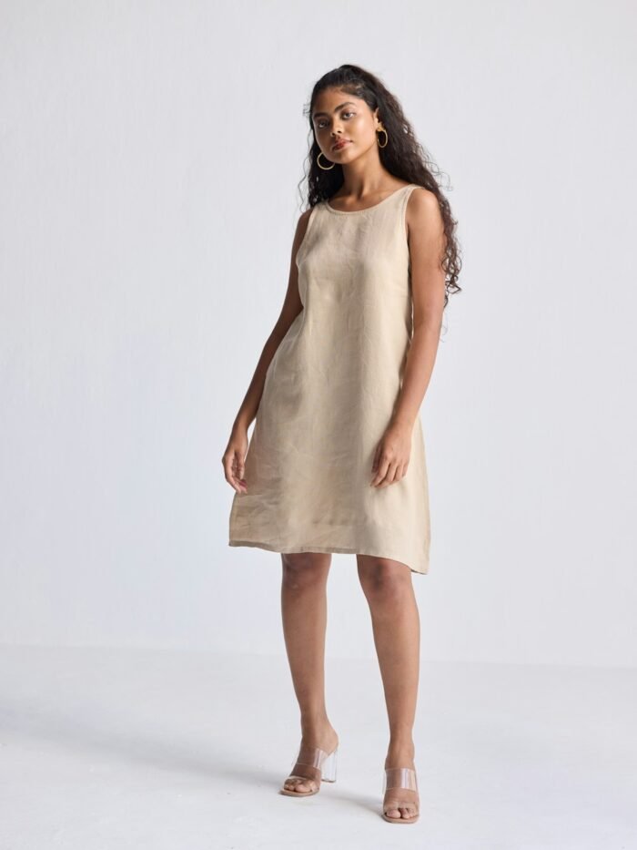 vestido lino arena – Amankaya Boutique