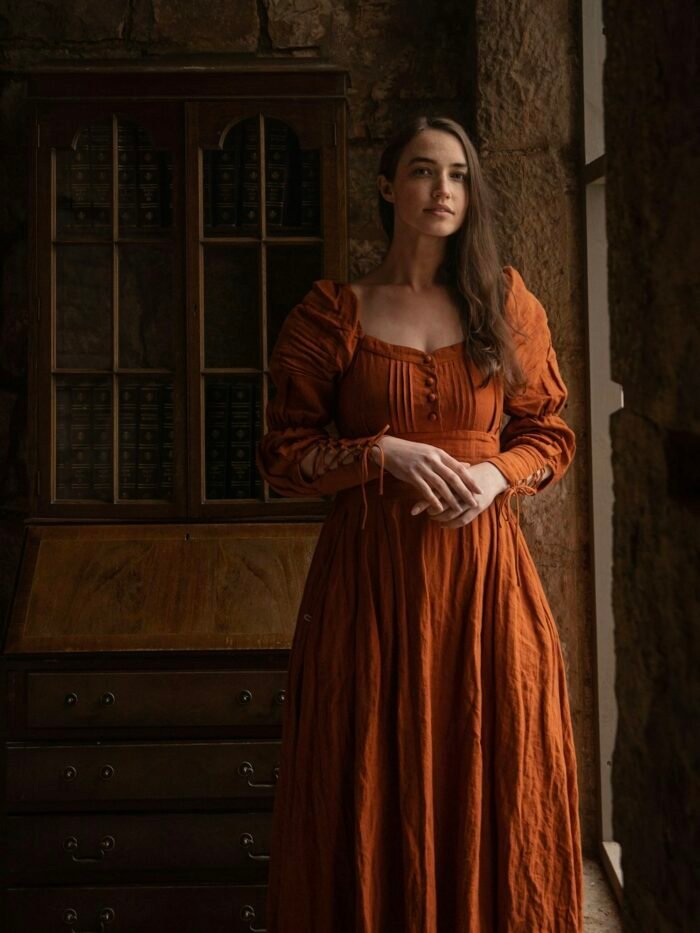vestido terracota otono – Amankaya Boutique